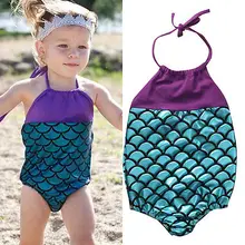 Дети Купальник Одна деталь Обувь для девочек летние милые русалки купальный костюм Пляжная одежда Корректирующие боди для женщин костюм одежда