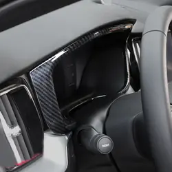 Углеродного волокна Стиль внутренняя панель приборов консоли инструмент крышка дисплея Отделка 1 шт для Volvo XC60 2018 (подходит только для