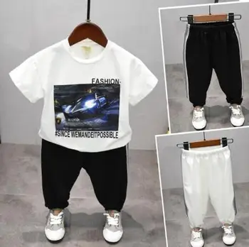 

Baby Summer Boys Kids Clothes Sets Clothing Set Infant Baby Boy short-sleeved T-shirt + Skimpy anti-mosquito pant 2PCS Outfit