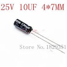 Pengiriman grátis 10 pces uf 25 v frekuensi tinggi kapasitor eletrolítico radial, 4*7mm ic...