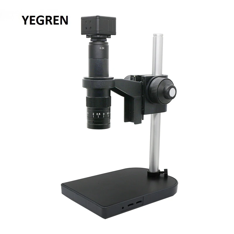 

0.7X-4.5X Zoom Monocular Lens C-mount Eyepiece Lens Digital Microscope with 5.0 MP USB Camera Focus Adjustable Stand