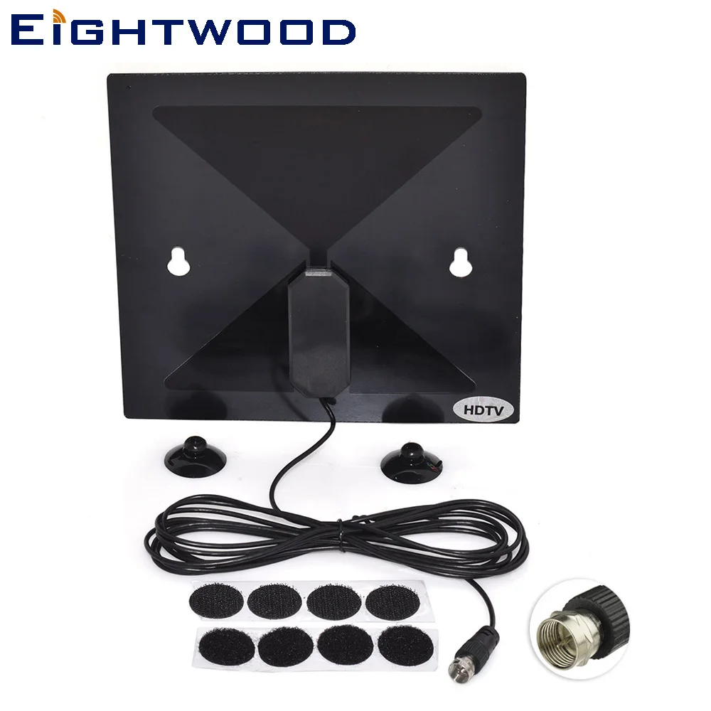 Eightwood 3m Clear TV HD Цифровая антенна с разъемом F как показано по телевизору больше нет