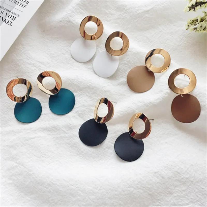 Japan-2019-Vintage-Gold-Stud-Earrings-for-Women-New-Fashion-earrings-Irregular-Statement-Round-Metal-Geometric (2)