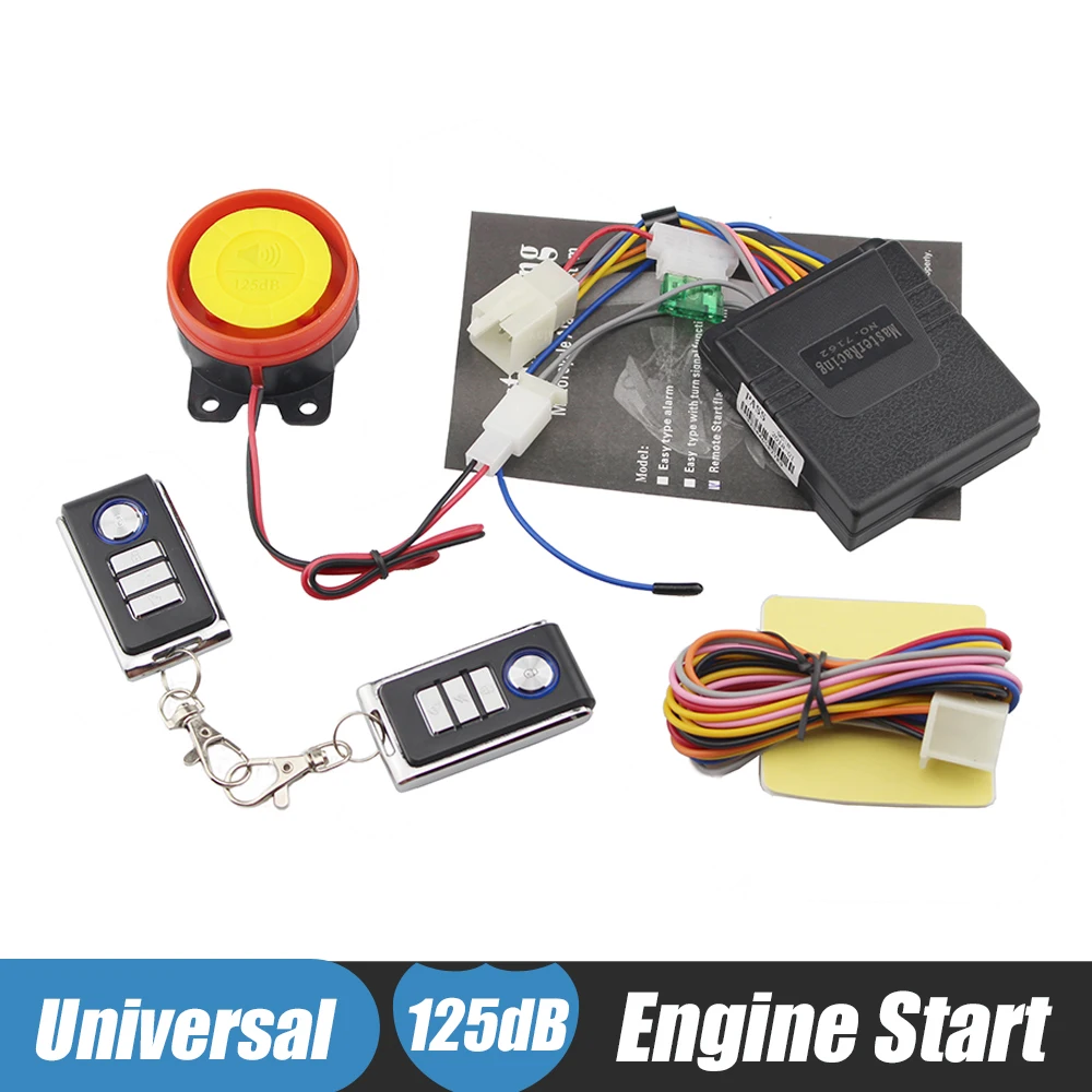 Motorcycle Alarm System Anti theft Security Alarm Remote ...