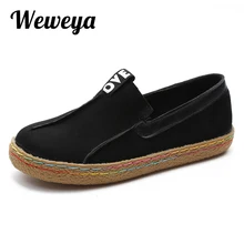 Weweya/Лоферы без застежки; женские мокасины на плоской подошве с круглым носком; женские эспадрильи ручной работы; Повседневная обувь; zapatos mujer; 42