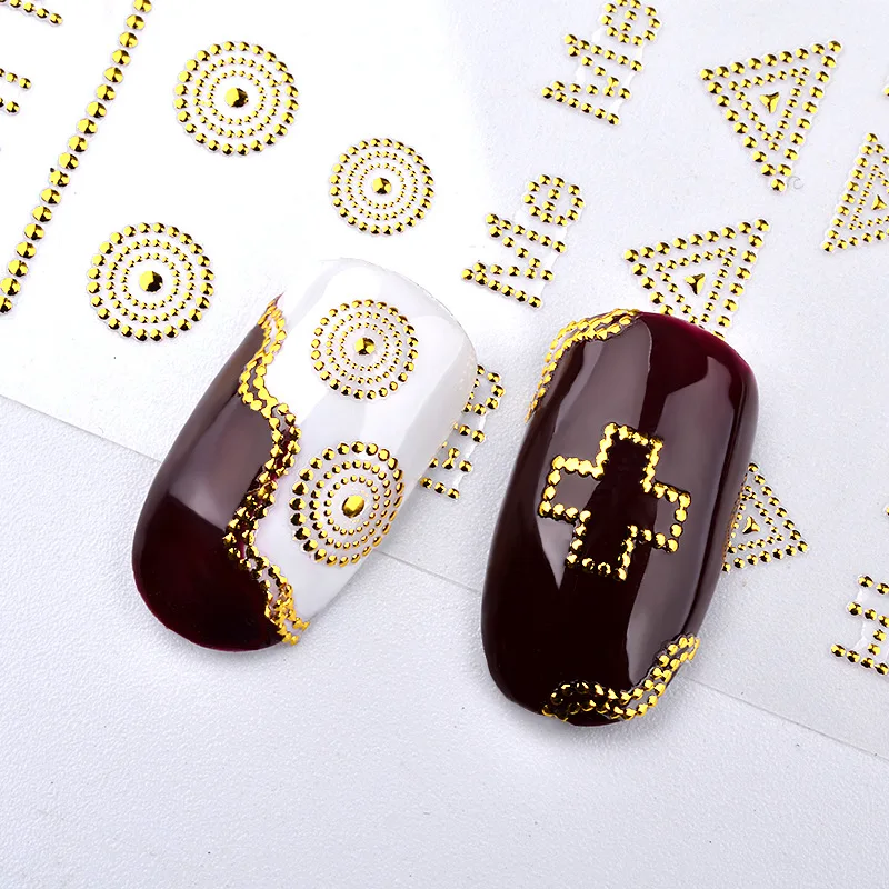

1 sheet 3D Metal Retro Nail Sticker Flower Butterfly Cross DIY Adhesive Nail Art Transfer Sticker Manicure Decal Decoration