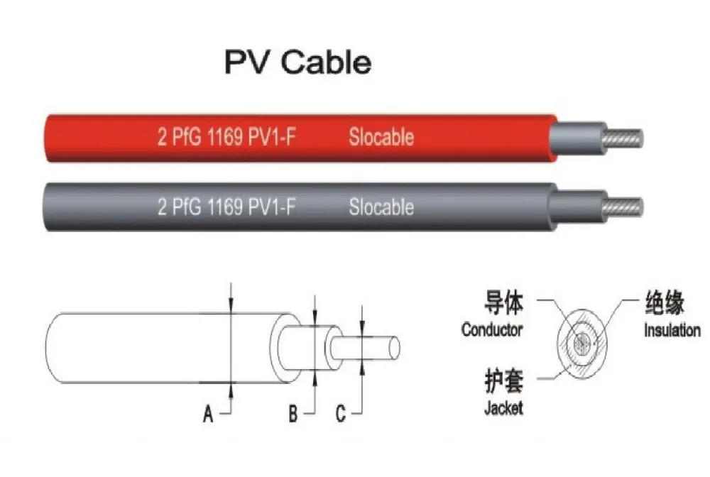 Солнечный разъем MC4 кабель 6.0mm2 черный или красный TUV& UL одобренный кабель питания 10AWG 5 м красный и 5 м черный