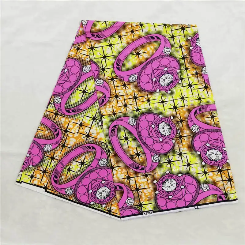 

Guaranteed high quality prints Nigeria dutch real hollandais wax African cloth 100% cotton fabric ! L51906