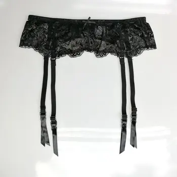 

Sexy Garters Lace Black Bow Women Sexy Suspender Belts Gift Female Metal Buckles Garter Belts for Stockings Sexy Lingerie GA1137