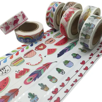 

8pcs/Lot masking tape Cactus Japanese washi tape set 15mm 10m decorative tapes Stationery School supplies free shipping