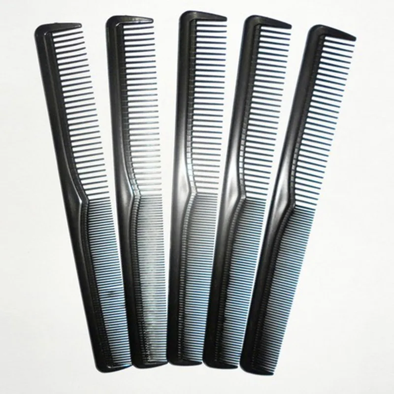 Для мужчин и женщин салон черный пластик Резка волос зубная расческа парикмахерский инструмент Парикмахерская щетка для распутывания волос расчески