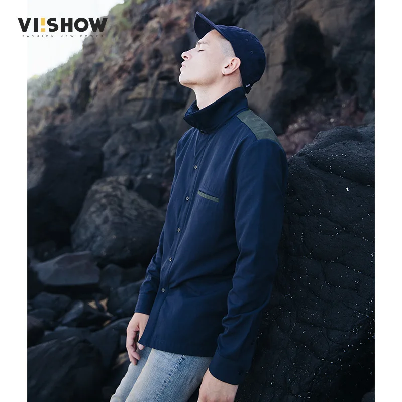 VIISHOW осень джинсовая рубашка Для мужчин s Camisa социальной Masculina мужской Горячие с