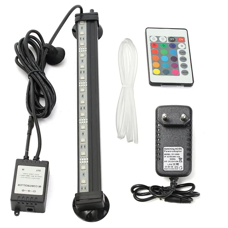

Remote Control Fish Tank Aquarium Air Bubble Light Strip IP68 RGB LED Ligth Bulb Tube 12/26/32/46cm Lamp 18 SMDMA-2YU