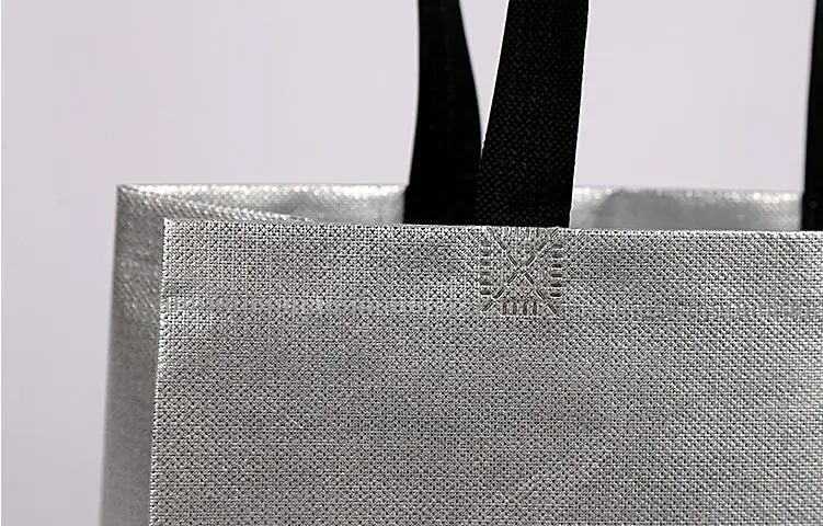 200 шт Заказные сумки для покупок с принтом вашего логотипа Золотые сумки серебряные сумки подарочные сумки Большие размеры сумки для покупок с логотипом