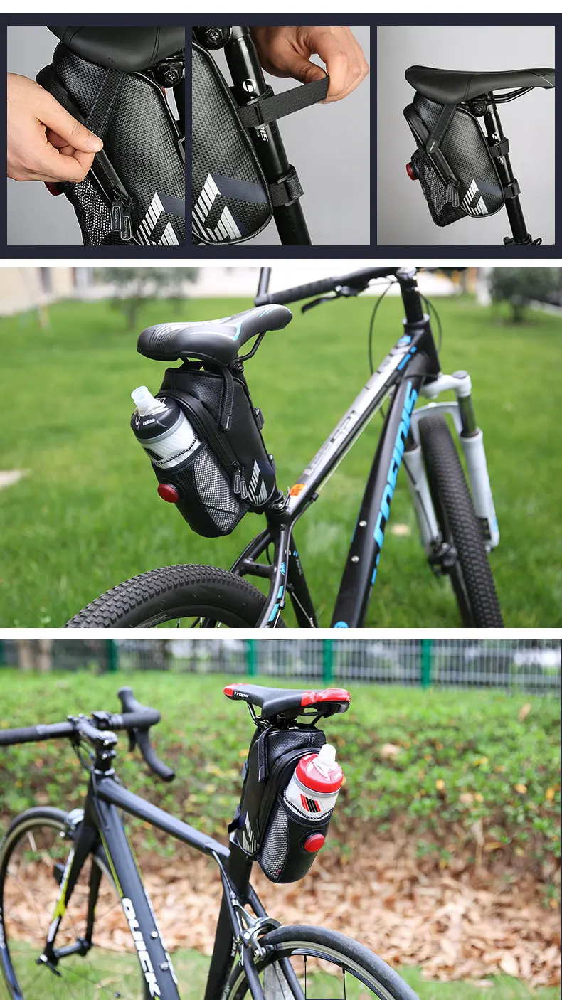 Best ROSWHEEL Bicycle Saddle Bag W/ Water Bottle Pouch or LED Tail Light Seat Post Storage Pannier Pack Bycicle Bolsa 131396 3 Best ROSWHEEL Bicycle Saddle Bag W/ Water Bottle Pouch or LED Tail Light Seat Post Storage Pannier Pack Bycicle Bolsa 131396 3