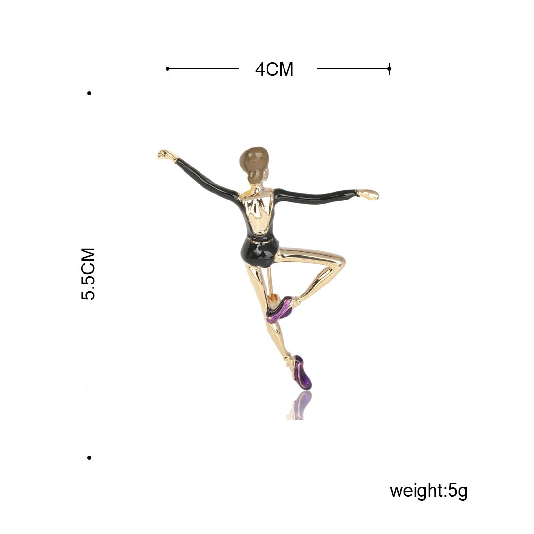 Эмаль blucome черное платье Балет Девушки Броши для женщин Дети танец девушка брошь с балериной булавки Пальто аксессуары воротник клип