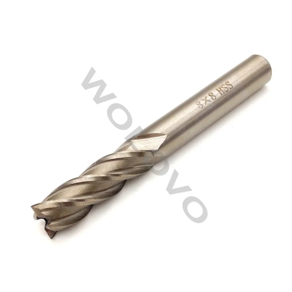 

8mm HSS CNC Straight Shank 4 Flutes End Mill Milling Cutter Drill Bit