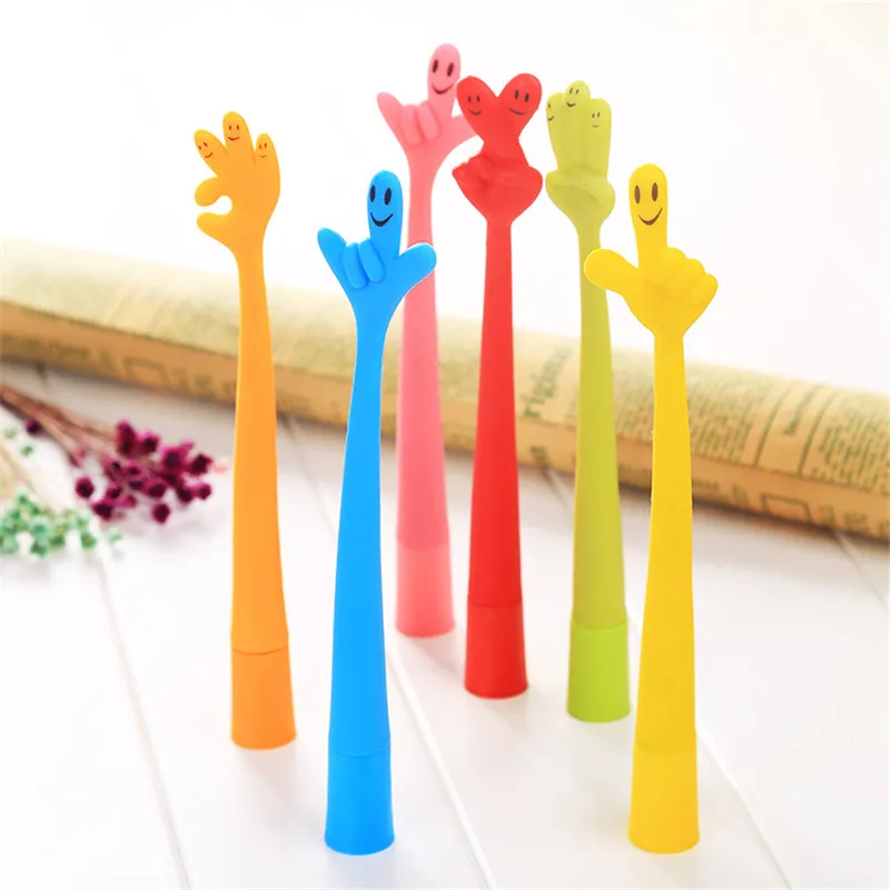 

Korean Creative Finger Gesture Emoji Ballpoint Pen Roller Flexible Ball Kit Rollerball Ballpen School Stationery Store Papeleria