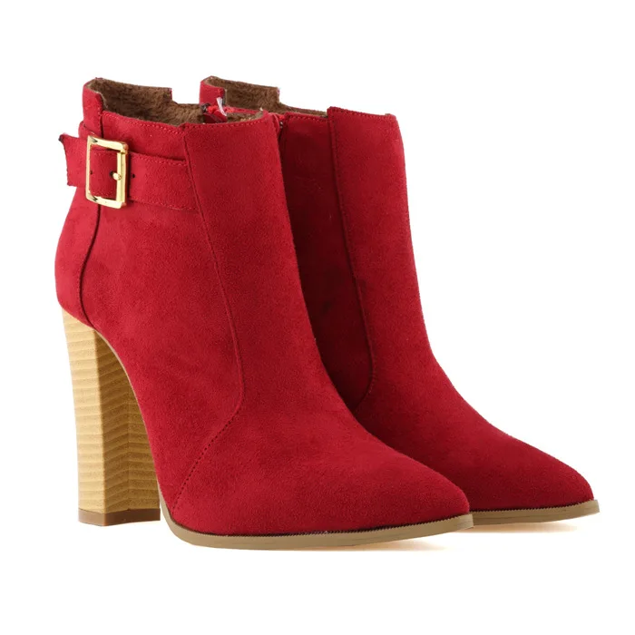 

Fashion Women High Heel Boots Ladies White Boot Winter Warm Leather Ankle Boots For Woman Shoes