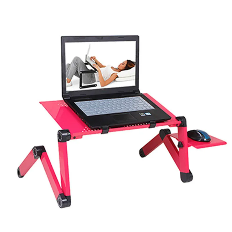 

360 Degree Adjustable Laptop Table Portable Foldable Computer Desk On Bed Laptop Stand Tray Desk With Cooling Fan
