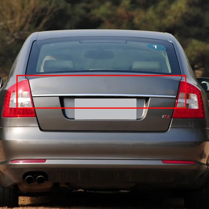 

REAR TAILGATE DOOR LID TRIM MOLDING TRUNK CHROME COVER ACCESSORIES FIT FOR SKODA OCTAVIA 2004 2005 2006 2007 2008 2009 2010-2012