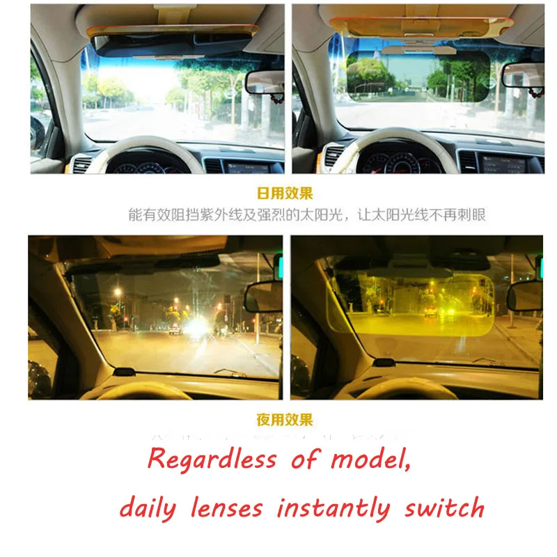 Dual-purpose sun visor _ car day and night with anti-glare shade _ driver goggles _ car sun visor10