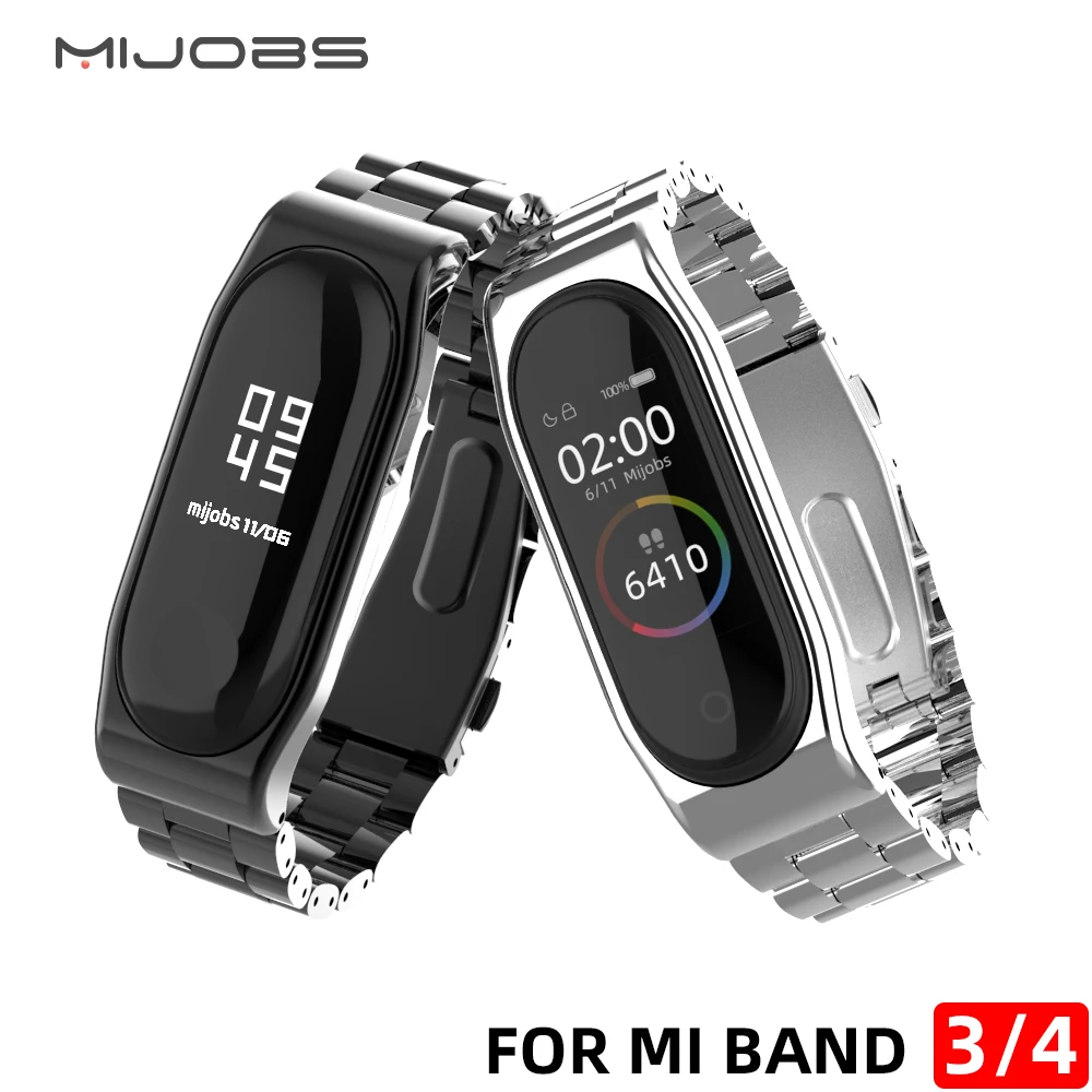 Для Mi Band 5 ремешок NFC нержавеющая сталь для Xiaomi band 4 металлический часов умный