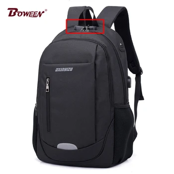 

Anti Theft Men Backpack Laptop 15.6 Inch with Lock Usb Charge Computer Back Pack Male Oxford Large Bagpack Mochila School Bags