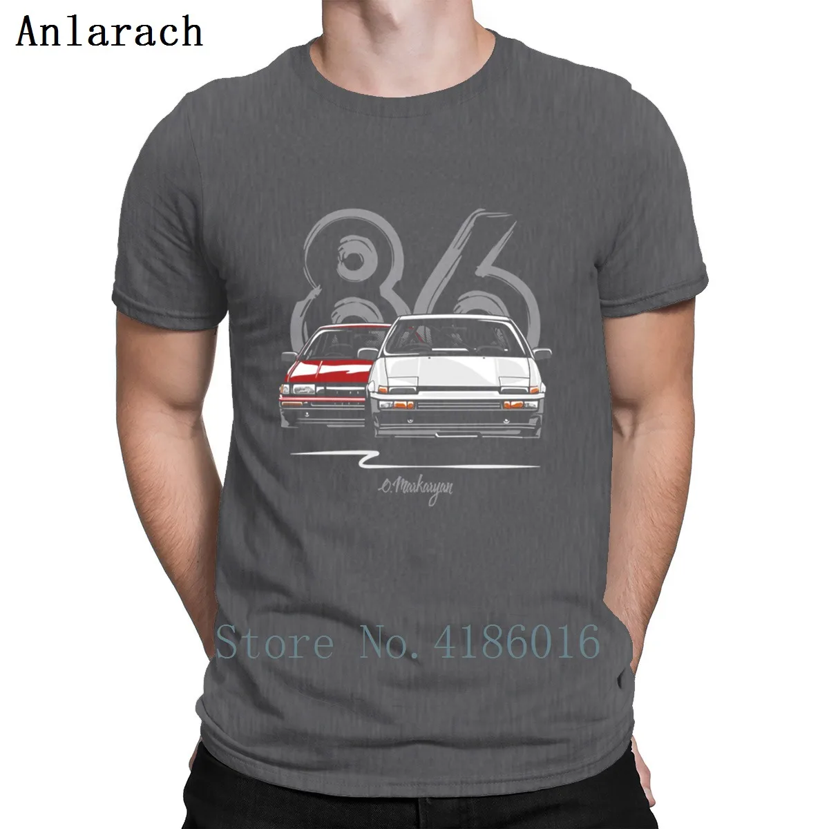 Ae86 Hachi Roku футболка с юмором бесплатная доставка Приталенная рисунками хлопковая
