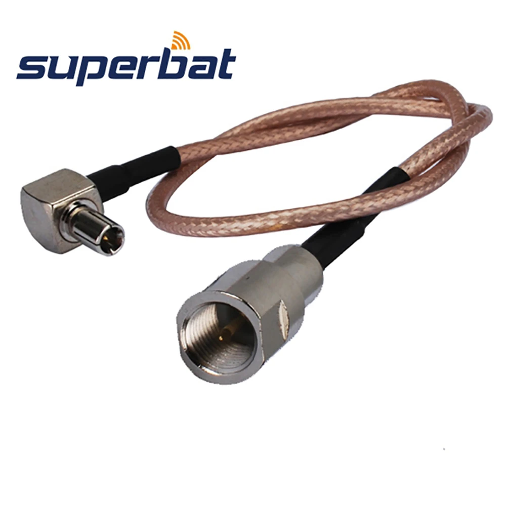 Superbat TS9 Штекерный разъем под прямым углом к разъему FME патч выводы кабель RG316 15 см