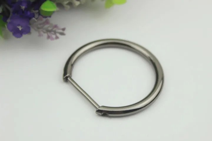 2pcs3cm съемный шурупы D пряжка сумка ремешок оснастки крючки фурнитура для чемоданов интимные аксессуары - Цвет: gun black