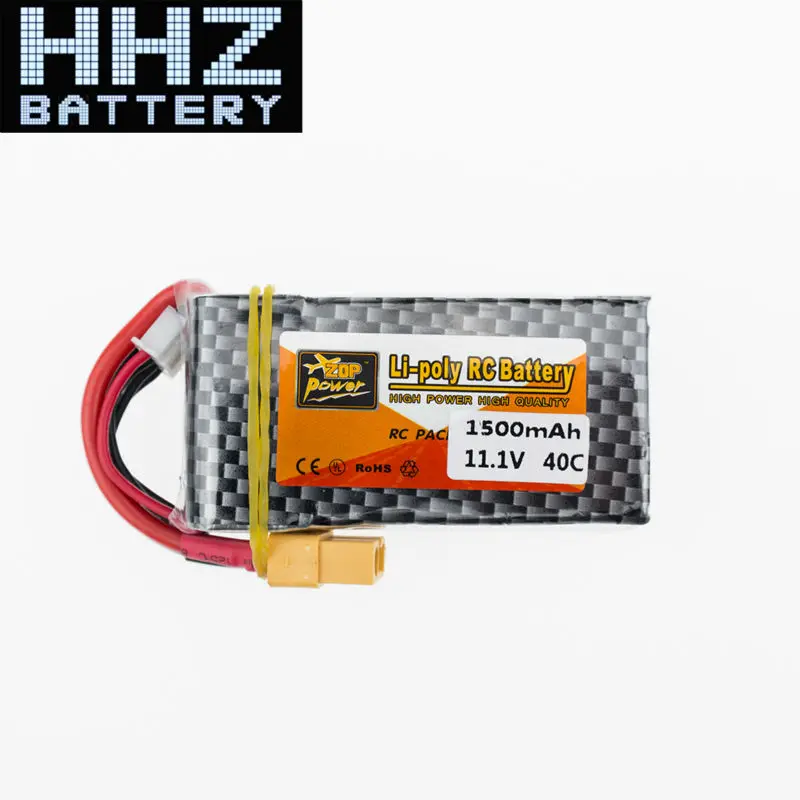 Литий полимерный аккумулятор 11 1 V 3S 1500Mah 40C MAX 60C Аккумулятор для радиоуправляемого