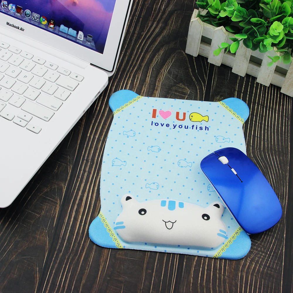 Ergonomic Mouse Pad Anime 3D Wrist Rest Support Silicone Memory Foam Mousepad Gaming Pad For Gamer PC Laptop Desktop For Girls