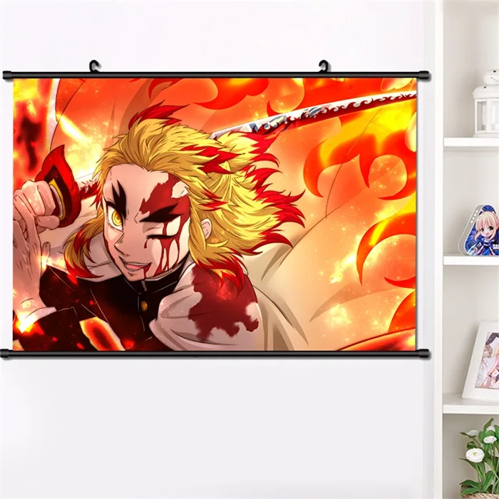 R Аниме демон убийца: Kimetsu no Yaiba Agatsuma Zenitsu настенный Свиток Плакат манга настенные подвесные плакаты украшение дома 40*60 см - Цвет: R