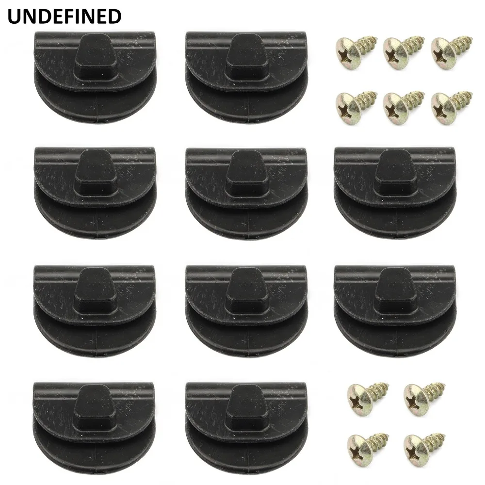 

10 Pcs Battery Cover Clips Black Left Side Clips Mount For Harley Sportster XL883 XL1200 Forty Eight 48 Seventy Two 72 2004-2018