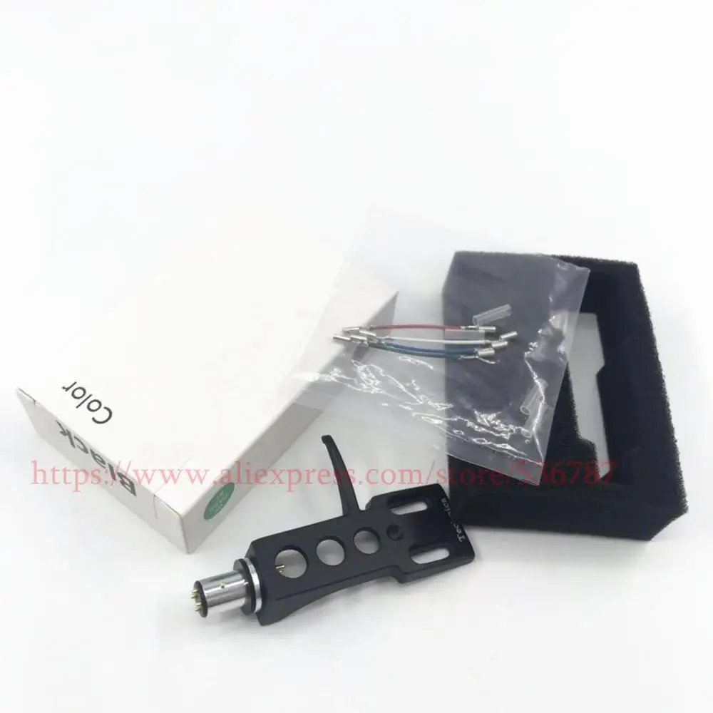 

NEW 1SET 4 Pin Contacts Black Turntable Headshell For Technics For Other Turntables Fit Phono Turntables Headshells