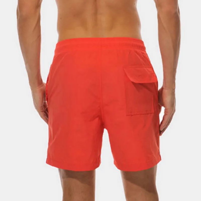 Модные летние быстросохнущие шорты с карманами прямые мужские повседневные шорты на шнурке мужские большие размеры нейлоновые пляжные