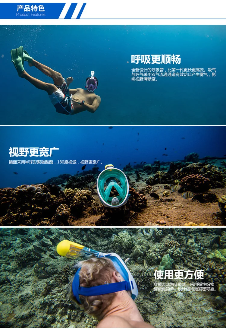 Для Gopro hero7/6/5/4/3+/3 маска для дайвинга для подводного плавания, полный набор для подводного плавания для Xiaomi yi 4 K, маска для экшн-камеры