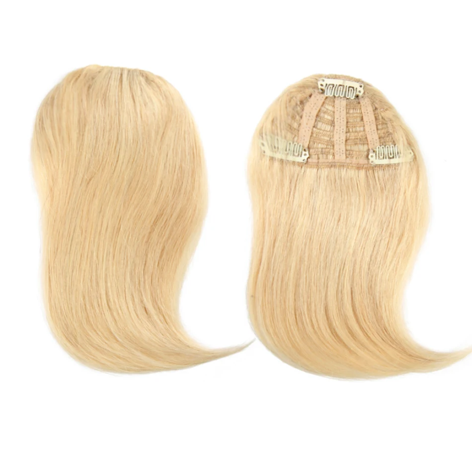 ALI SCHÖNHEIT Menschliches Haar Pony Clip In Haar Extensions Maschine Made Remy Haar Fringe Gradienten Pony Haarteil 10 Farben Können gefärbt werden