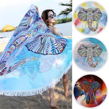 

2018 New And Fashion Classic Indian Elephant Tapestry Beach Towel Hippie Elephant Bedspread Throw Bohemian