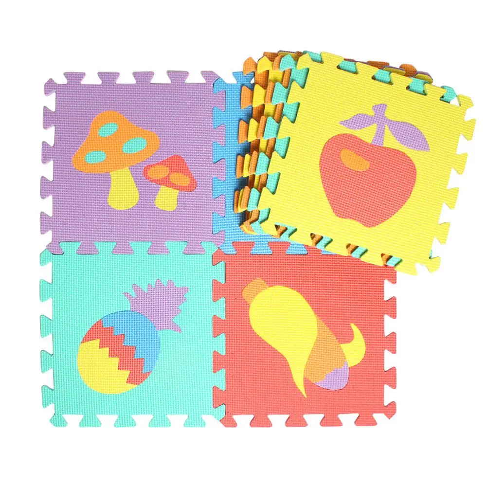 10 шт. животный узор пенопластовый пазл Детский ковер сплит-шарнир EVA детский игровой коврик для помещений мягкие спортивные головоломки коврики - Цвет: Fruit