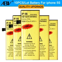 Brand New High Quality wholesale 10pcs/lot for iphone 5s battery Golden Mobile Phone Battery for iPhone 5s Battery