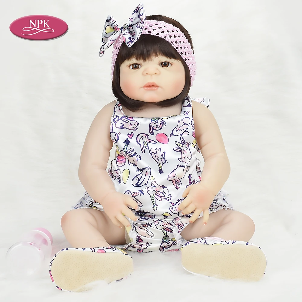 

NPK 57CM Real Full Body SIlicone Lifelike Princess Girl Reborn Baby Doll Bathe Toys For Girls Bonecas Bebe Reborn Menina 2018
