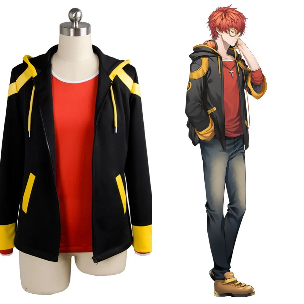 เกมมือถือ Mystic Messenger ชุดคอสเพลย์ผู้หญิงผู้ชายฝ้ายเสื้อยืด Hoodies