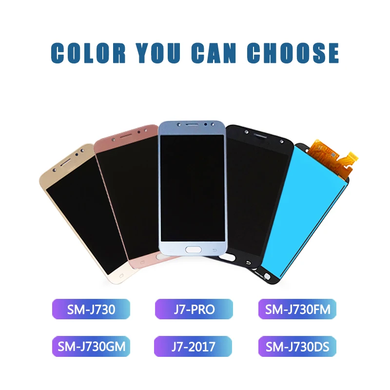 Skup Dostosuj jasność J730F ekran do Samsung Galaxy J7 Pro J730F wyświetlacz LCD J7 2017 wymiana ekranu dotykowego Digitizer zgromadzenie
