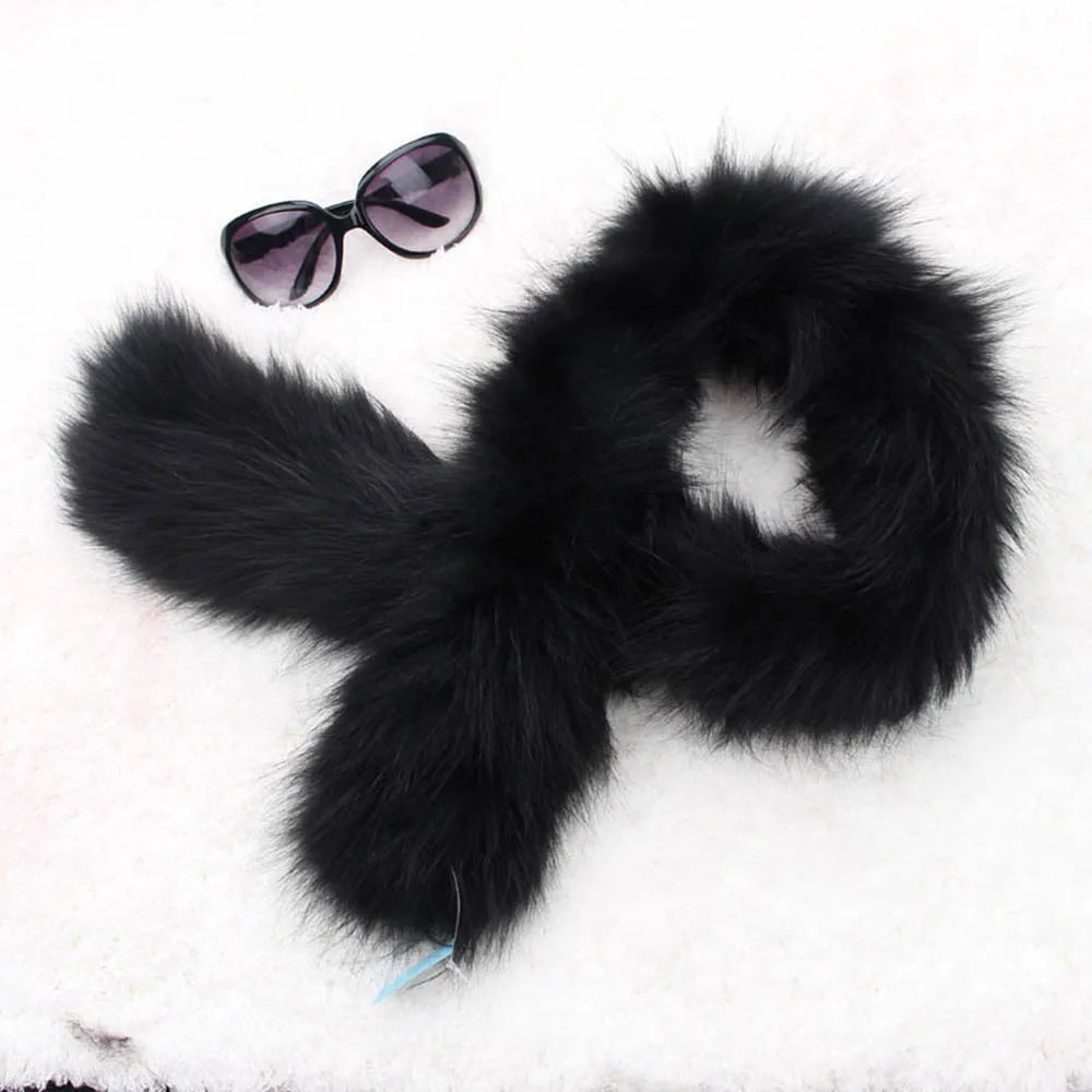 fox fur scarf black color  