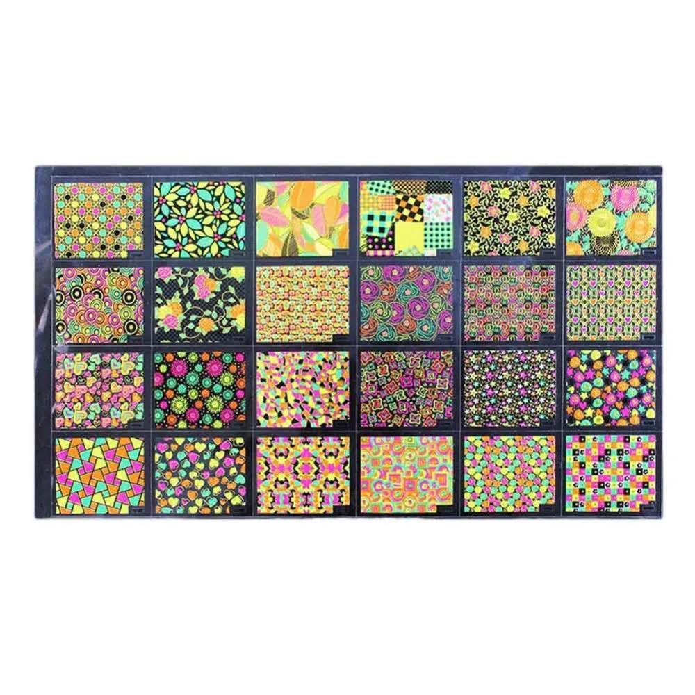 

Color Randomly Deliveredmixed 24 Design/lot Fashion Diy Nail Art Decoration 3d Flowers Nail Sticker