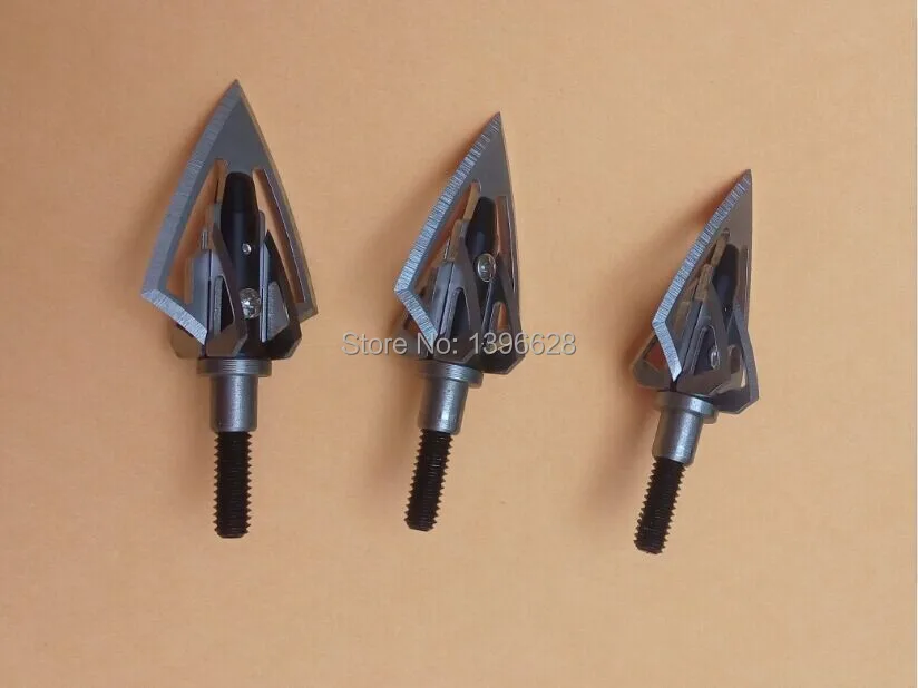 100PK archery hunting compound bow arrowheads broadheads 6 blades 100gr