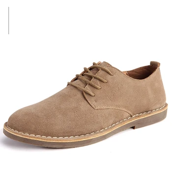 

Nice Band Nice Men Shoes Plus Size 28~76 Suede Leather Increased High Men Lace-up Casual Loafers Business Desert Shoe 6 Colors