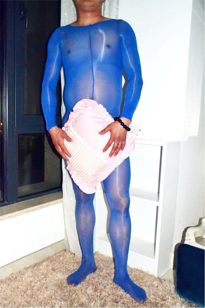 Sexy Men Bodysuit Silky Temptation Full Body Plus Size Men Exotic Body Stocking Sexy Costumes body stocking men pantyhose